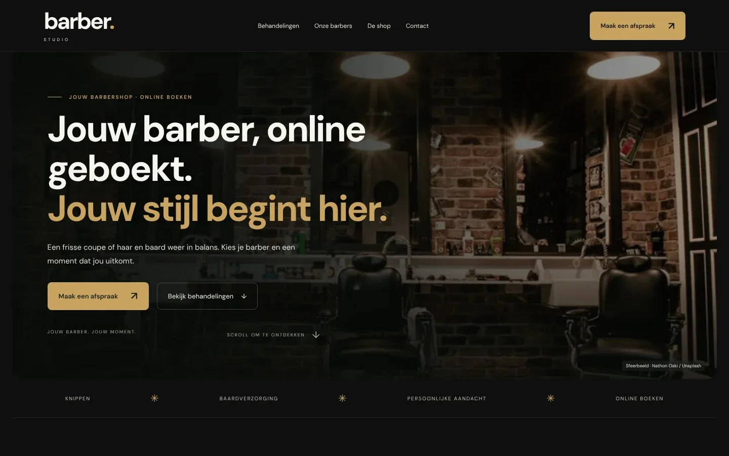 barber. studio website