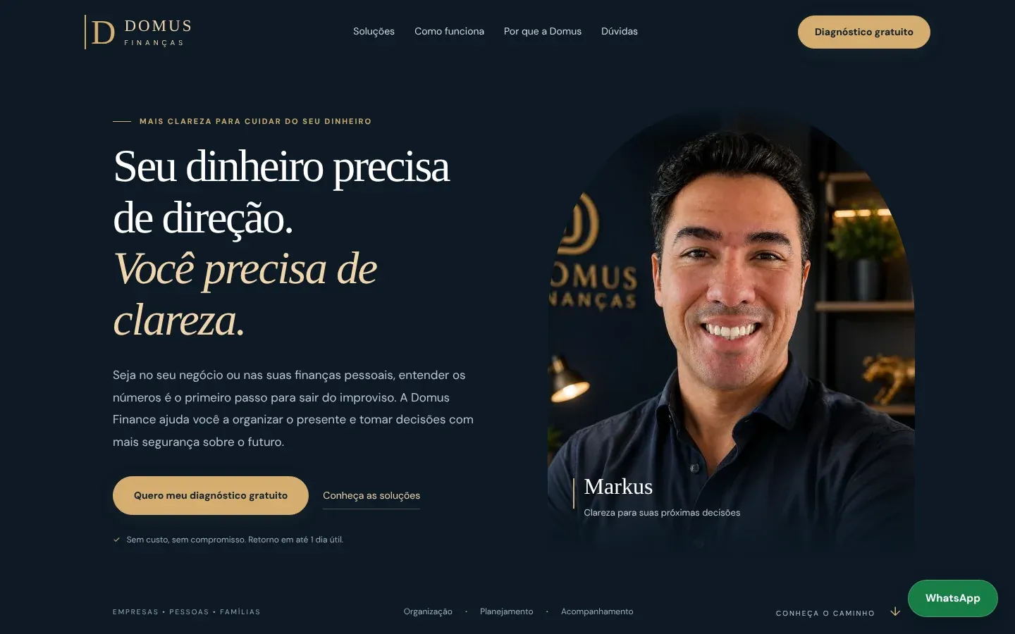 Domus Finanças website