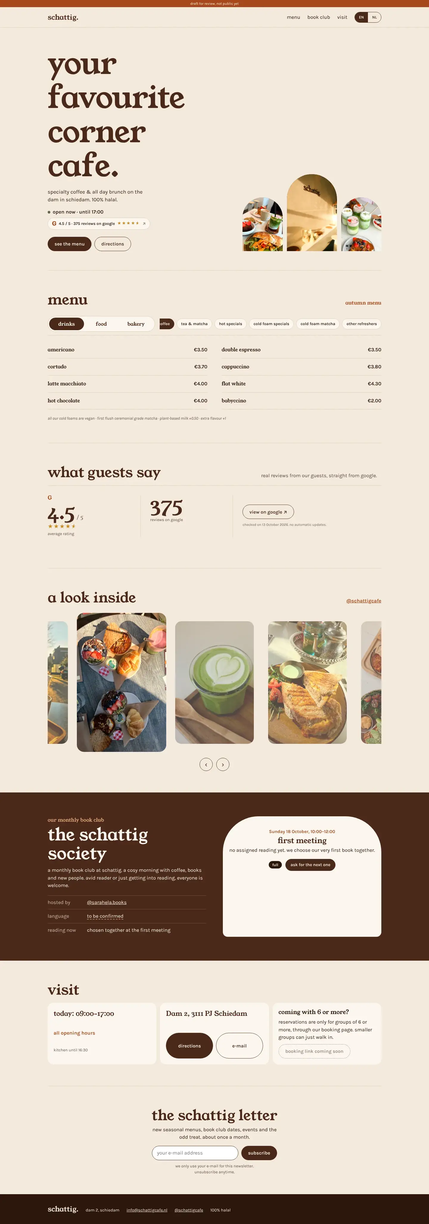 schattig. website, full page